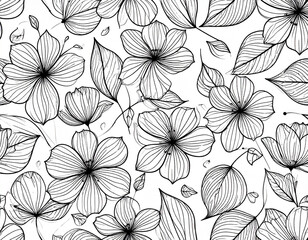 Floral Line Art