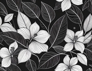 Floral Line Art