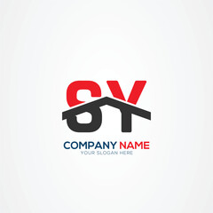 SY YS Creative Modern Letters Logo Design Element