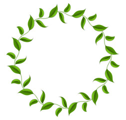 laurel wreath on white background