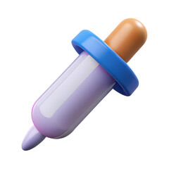 Pipette Icon 3D Rendering Isolated On White Background