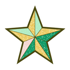 Obraz premium A-Glitter-Star Vector | Generative AI & Linocut Silhouette Design for Digital Art