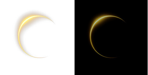 Circle round glow PNG ring neon shine brilliant PNG circle.
