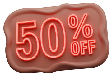 50% Off Discount Sign