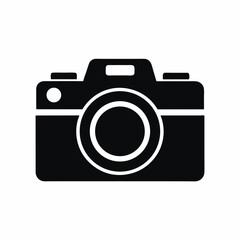 Digital Camera icon silhouette vector illustration