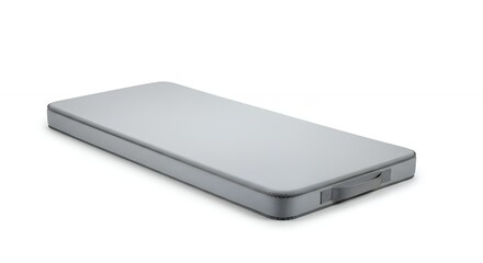 Gray mattress product photography
