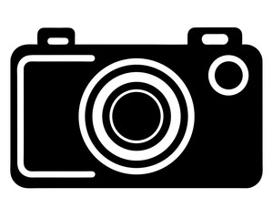 Digital Camera silhouette vector illustration
