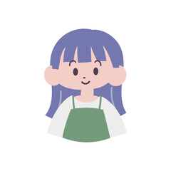 上半身アイコンB【女性】