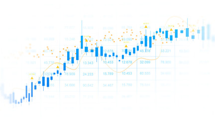 Transparent or png stock market investment trading graph growth.Trade business analytics graph and financial chart.