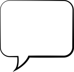 Cartoon Speech bubble, Speech Balloon, Chat bubble line art icon 
