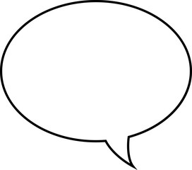 Cartoon Speech bubble, Speech Balloon, Chat bubble line art icon 