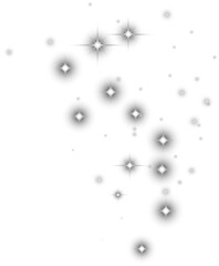 Glowing Christmas Lights. Magic Stars