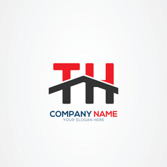 TH HT Creative Modern Letters Logo Design Element