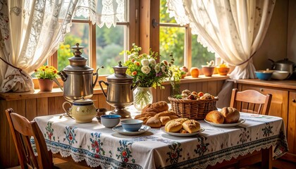 Soviet time home kitchen.