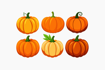 set of pumpkins