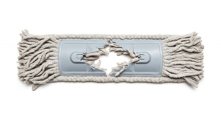 Torn cleaning mop head