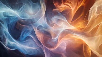 Fototapeta premium A dynamic abstract design featuring colorful waves of light and dark hues intertwined in elegant patterns The smooth gradients and flowing shapes create depth