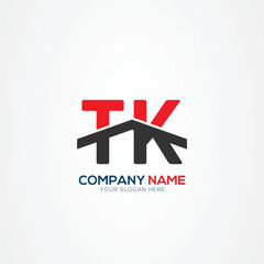 TK KT Creative Modern Letters Logo Design Element