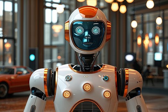 Futuristic Retro-Inspired Humanoid Robot Concept Merging Advanced Technology and Software