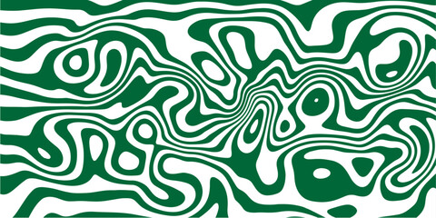 Modern Dark Green Topographic Vector Art – Smooth Contour Lines and Elevation.