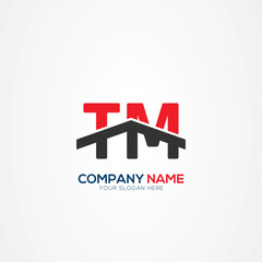 TM MT Creative Modern Letters Logo Design Element