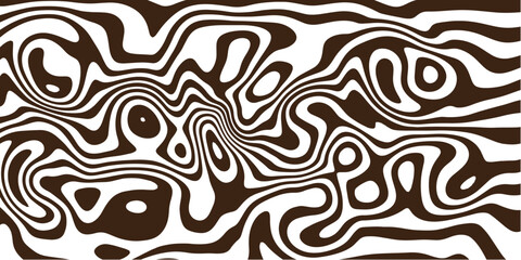 Coffee brown topographic abstract background with bold swirling contour pattern.