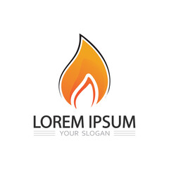 Fire swirl abstract icon logo design for hot, dynamic, powerful brand image
