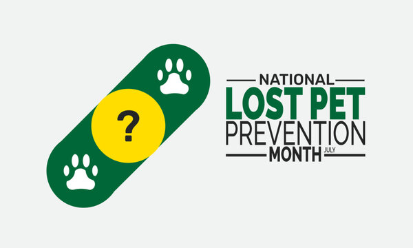
National Lost Pet Prevention Month background illustration. Holiday concept. Utilize  for  background, banner, placard, card, and poster design template with  professional  illustraion design 