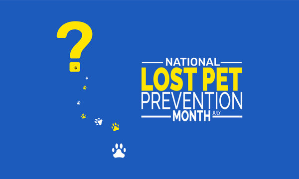 
National Lost Pet Prevention Month background illustration. Holiday concept. Utilize  for  background, banner, placard, card, and poster design template with  professional  illustraion design 