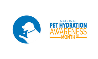 

Pet Hydration Awareness Month background illustration. Holiday concept. Utilize  for  background, banner, placard, card, and poster design template with  professional  illustraion design 