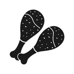 Chicken Legs  icon silhouette vector illustration