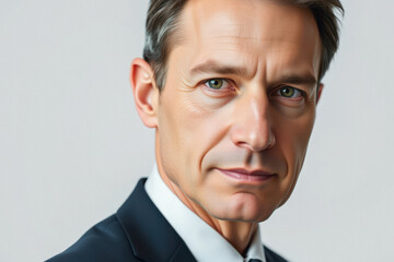 Close-up Businessman Serious Expression
