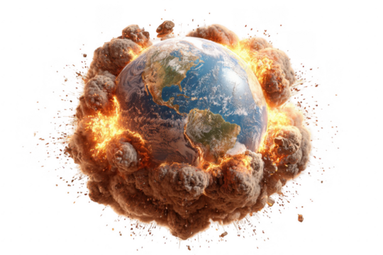 Earth Exploding Catastrophe