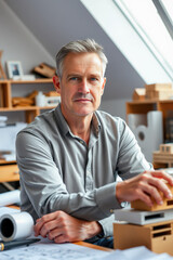 Architect Focused on Building Models