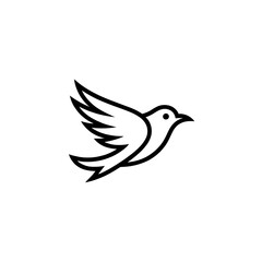 Fototapeta premium Stylized illustration of a flying bird capturing the essence of freedom and grace in a minimalist design