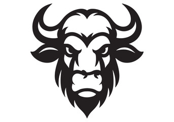 Realistic Buffalo Head Vector.