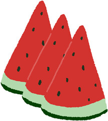 여름 수박 일러스트