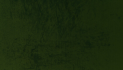 Green abstract background with dark scratches, abrasions. Effect of paint on paper, plaster on the wall. Gradient black and green backdrop. Chalkboard, wallpaper for design, presentation