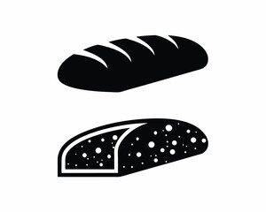 Bread Slices icon silhouette vector illustration