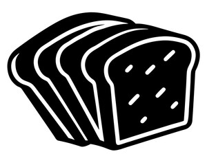 Bread Slices silhouette vector illustration