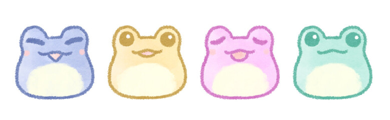 ゆるいカエルのイラスト