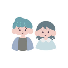 上半身のアイコンC【男女】