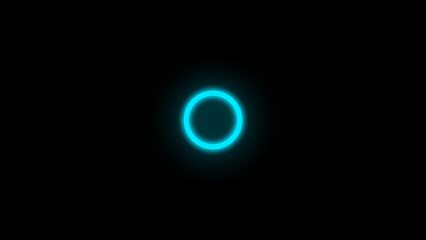 Glowing Cyan Circle on Black Background Minimalist Modern and Tech Inspired Design Element minimalist image