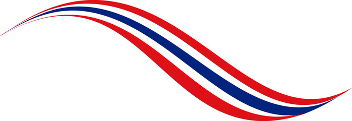 Thailand flag design line art icon