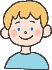 男の子の手描きイラスト