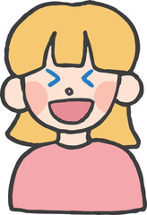 女の子の手描きイラスト