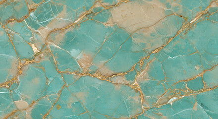 Naklejka premium Teal and Gold Marble Texture High-Resolution Background Image
