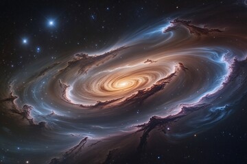 Mesmerizing Planetary Nebula Swirling in Radiant Hues Against the Cosmos