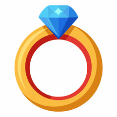 Obraz premium Bejeweled Ring Vector | Generative AI Linocut Silhouette Design