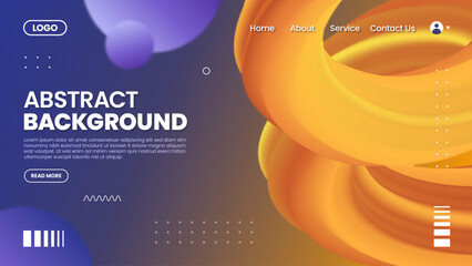 3D gradient blend shape design for landing page, website, cover